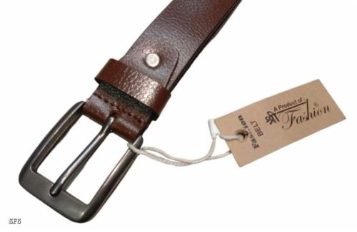 श्रीfashion Plain Genuine Leather Belt, Buckle Material : Metal buckle