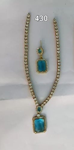 Blue Stone Necklace Set, Style : Antique