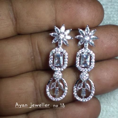 Wedding Wear American Diamond Earrings, Style : Antique