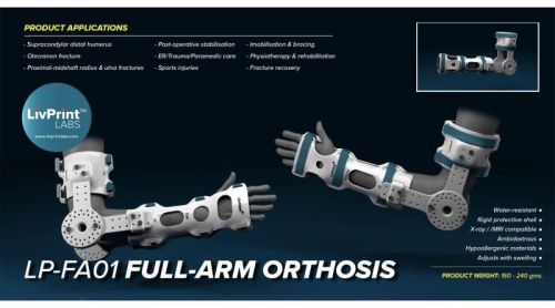 Plain Nylon LivPrint Elbow ROM Brace, Color : White S