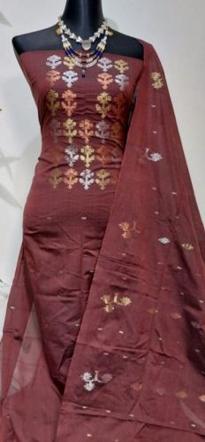 Jamdani Suits, Size : Free Size Unstitched