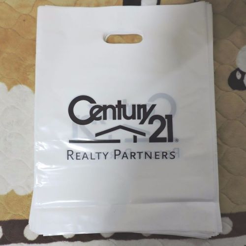 White Printed Nylon Plastic Bag, For Shopping, Handle Type : Loop Handle