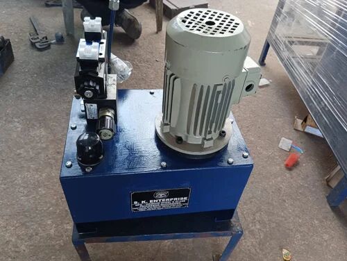 Blue Semi Automatic Electric Hydraulic Power Pack Machine, Certification : CE Certified