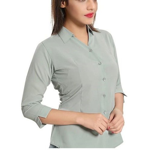 Cotton Ladies Plain Shirt, Feature : Comfortable, Anti-Wrinkle