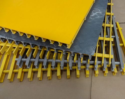 Multicolor Rectangular Polished GRP Gratings, For Construction, Feature : Fine Finished, Non Breakable