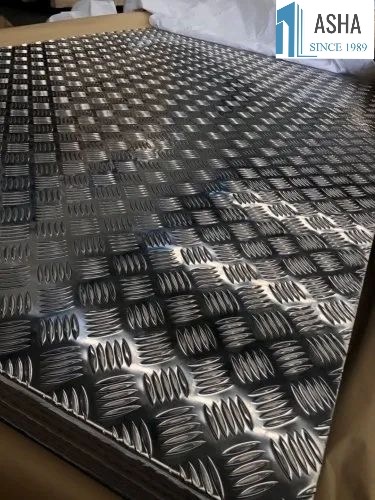 1.22mm Aluminium Chequered Sheet Plate 10.000kgs, For Industrial, Color : Silver