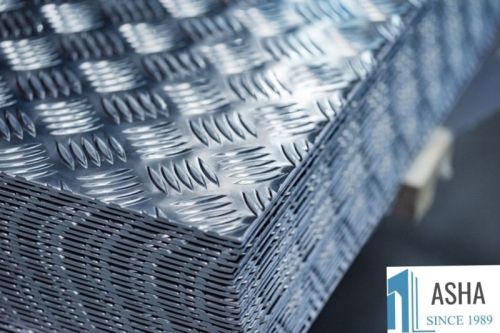 Silver 5.00mm Aluminium Chequered Sheet Plate 43.000kgs, For Industrial, Technics : Cold Drawn
