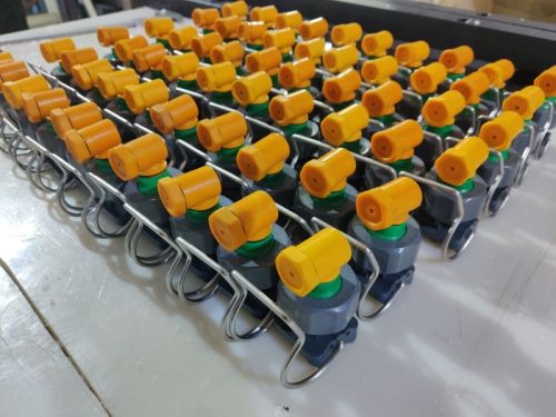 High Polished PP Clamp Spray Nozzle, For Industrial Use, Pre Treatment, Color : Orange, Yellow, Green