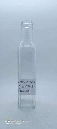 Transparent 250ml Olive Oil Glass Bottle, Shape : Square