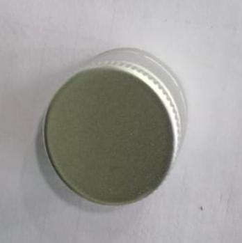 Silver Plain Coated 28mm Round Aluminium Cap, For Bottle Sealing