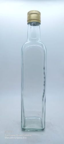 Transparent Rectangular 750ml Olive Oil Glass Bottle