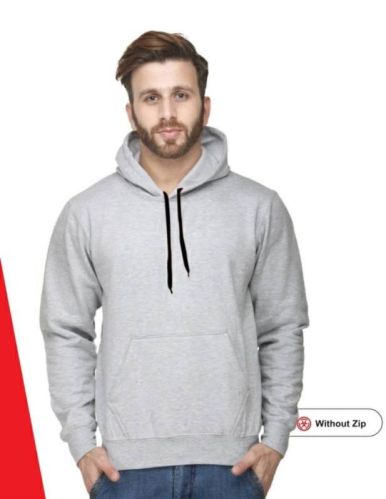 Round Cotton Plain Hoodies Casual Wear, Technics : Machine Made