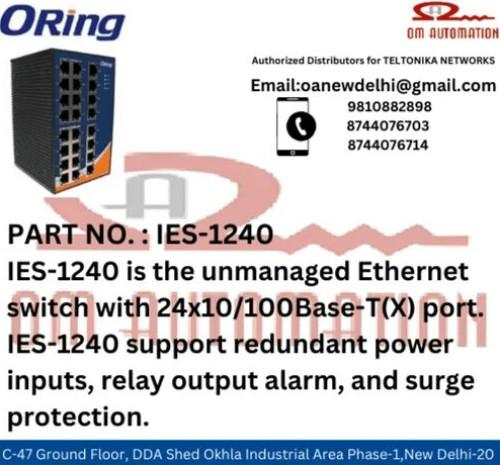 ORING IES-1240 Industrial 24-port Unmanaged Ethernet Switch