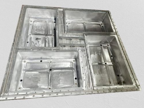 Silver Manual Rectangular Aluminium EPS MOULD Washing Machine, For Industries