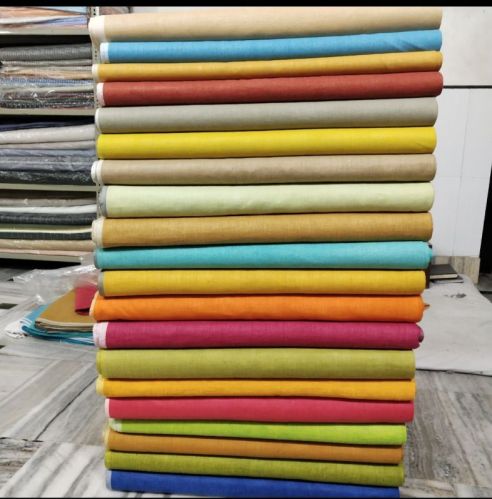 Checked Linen Fabrics Shirting Light Colors, Design : Plain