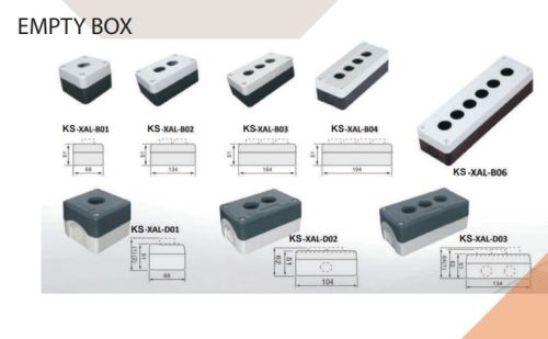 Rectangular PVC Empty Push Button Box, For Electronic Switching, Color : Grey