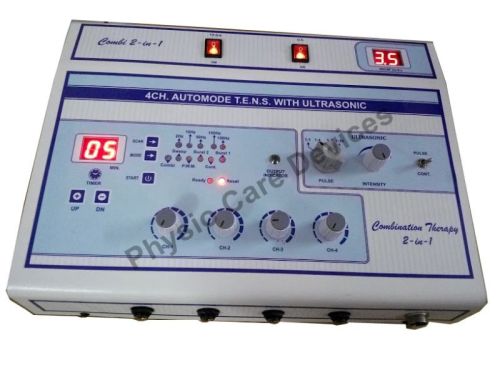 Four Channel TENS Cum Ultrasonic Therapy Machine Combination Therapy