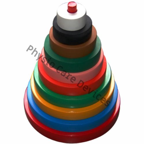 Multi Color Pyramid Wooden Round( 10 Pieces )