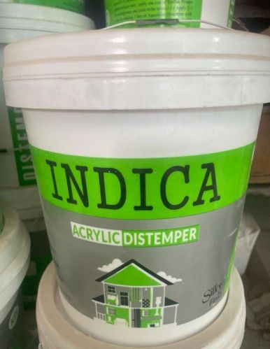 Indica Acrylic Distemper Paint, For Brush, Roller, Packaging Type : Bucket
