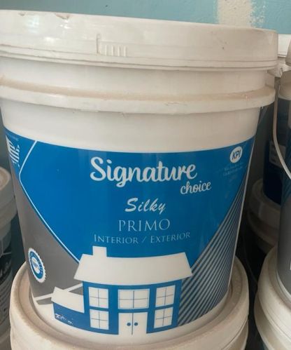 White Signature Silky Primo Primer Paint, For Brush, Roller, Packaging Type : Bucket