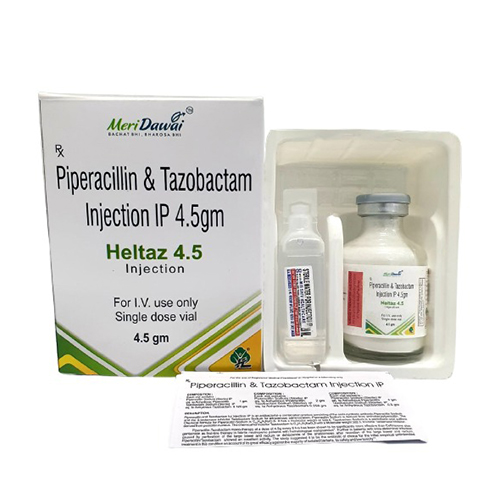 HELTAZ-4.5G Piperacillin Sodium 4000mg, Packaging Type : Glass Bottle