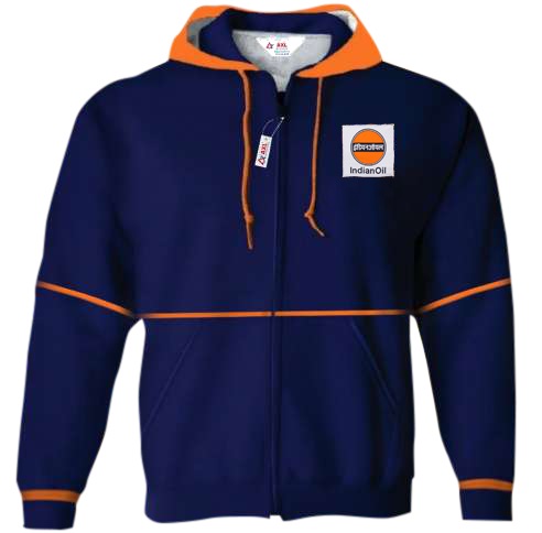 Indian Oil Petrol Pump Hoodie, For Uniform, Size : S To XXL