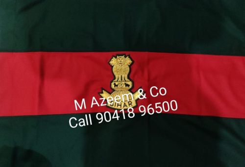 Nylon Bihar Regt Flag 6x4ft, Technics : Embroidery Work