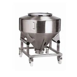 Silver Semi Automatic Stainless Steel IPC Bin, For Pharma Industry