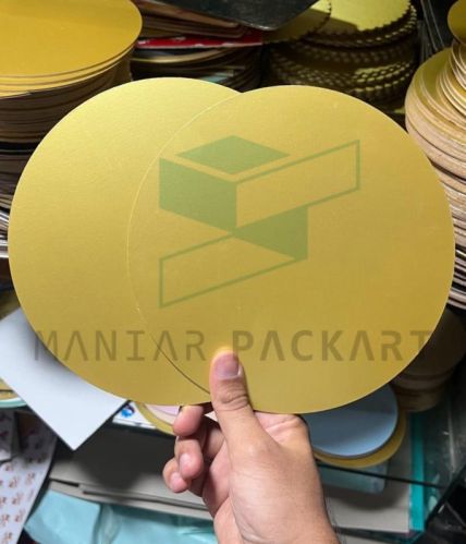 Golden MDF Cake Base Board, Size : 5x5 To 20x20