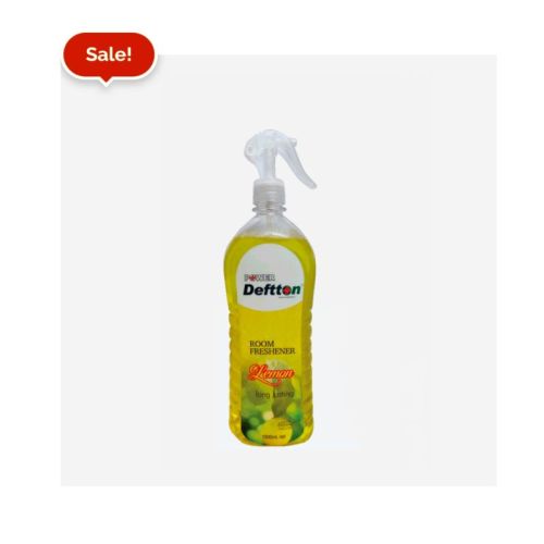 Yellow Liquid 1000ml Deftton Lemon Room Freshener, For Office, Packaging Size : 100ml
