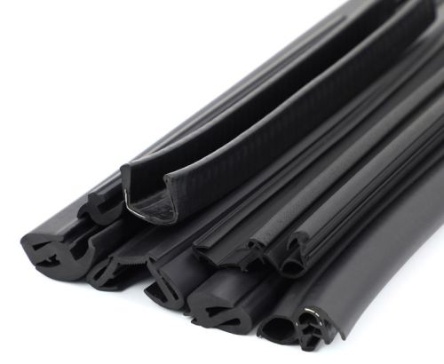 Black Rectangle Epdm Edge Rubber Profiles, For Industrial