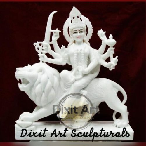 DAS Printed Marble Durga Mata Statue, Packaging Type : Thermocol Box