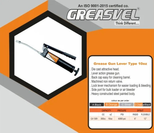 GV 509 Grease Gun Lever, For Lubrication Equipment, Size : 16inch