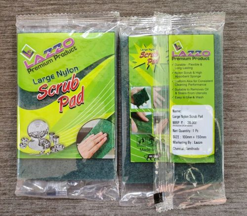 Rectangle Nylon Scrub Pad, For Kitchen, Speciality : Remove Hard Stains, Gives Shining, Long Lasting