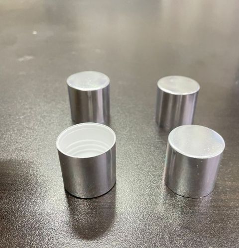 China PP+Aluminium Plain 20mm Aluminium Cap Silver For Perfume