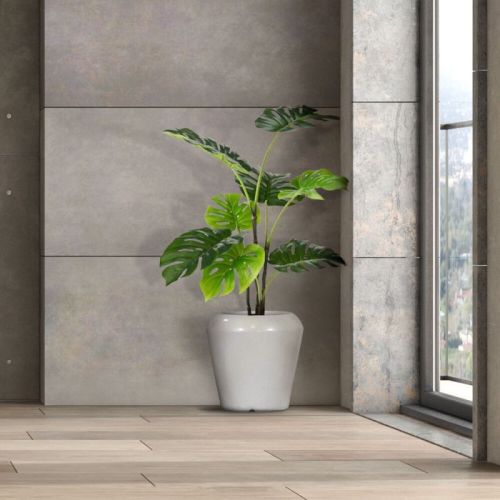 Creators Podd Round Plain Fiberglass Planter, For Outdoor Use, Indoor Use, Packaging Type : Thermocol Cutout
