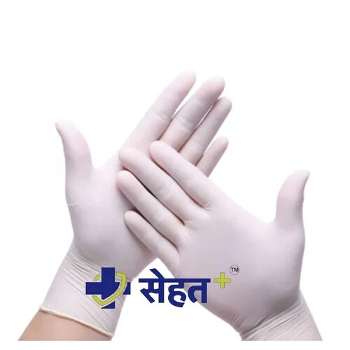 White Powder Free Latex Examination Gloves, For Medical Use, Size : Xl