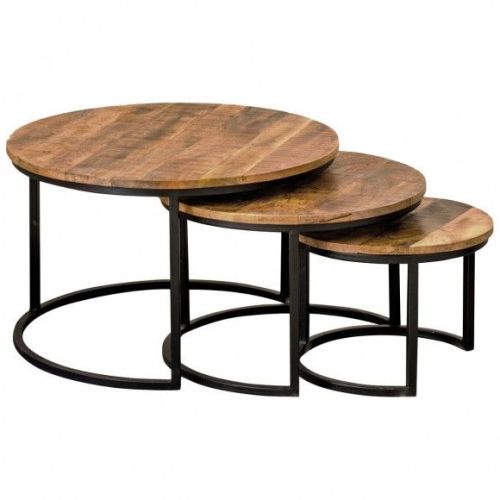 Plain Polished Metal Nesting Side Tables For Hotel, Home