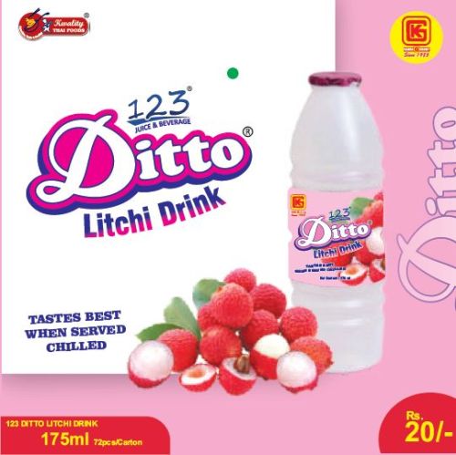 Ditto Litchi Drink, Feature : Tasty, Healthy, Instant Engergy