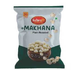 Creamy White Plain Roasted Makhana, For Human Consumption, Packaging Type : Plastic Packet