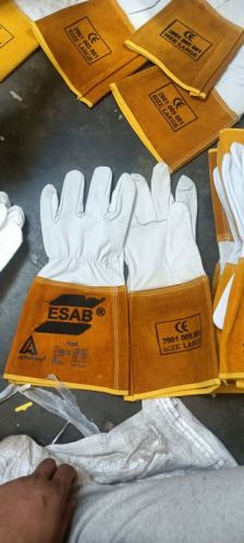 Plain Leather Welding Gloves, Brand Name : Alyan