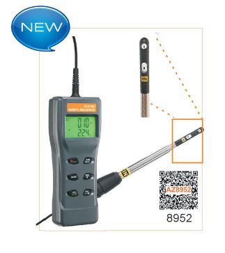 Handheld Hotwire Anemometer With Temperature 8952