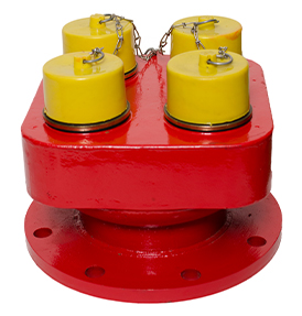 Red Four Way Fire Brigade Connection