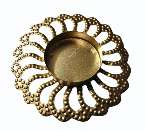 AR Industries Polished Metal Morden T Light Holder 4inch