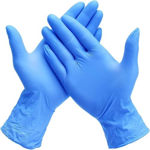 Blue Disposable Nitrile Gloves, For Beauty Salon, Cleaning, Examination, Gender : Unisex