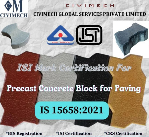 ISI Mark Certification Or BIS Registration For Precast Concrete Paving Block / Paver Block