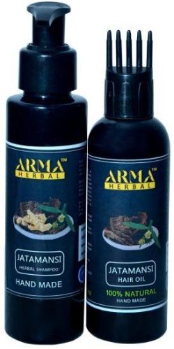 Jatamansi Hair Oil Herbal Shampoo Combo, For Anti Dandruff, Packaging Type : Plastic Bottle