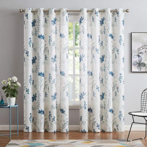 Multicolor Nexiyo Digital Printed Floral Sheer Curtains, Size : 4x5 Feet