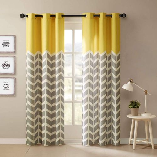Multicolor Nexiyo Polyester Zigzag Digital Printed Curtains, For Home, Hotel, Feature : Easily Washable