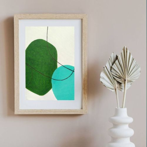 Printed Fine Canvas Board Abstract Acrylic Painting, For Wall Decoration, Home Decoration, Packaging Type : Paper Box